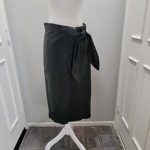 Joseph Ribkoff Black Pencil Skirt with Tie Detail